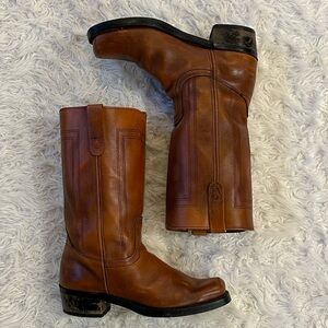 Vintage Landis brown leather campus square toe western men’s 9.5